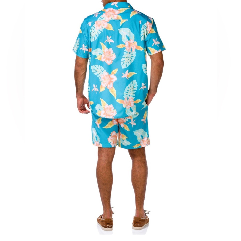 Hurley Aqua Floral Men's Board Shorts - Picture 3 of 14